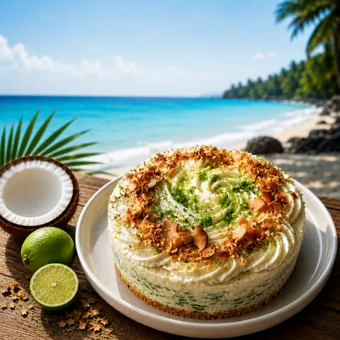 Pastel Fitness de Coco y Lima